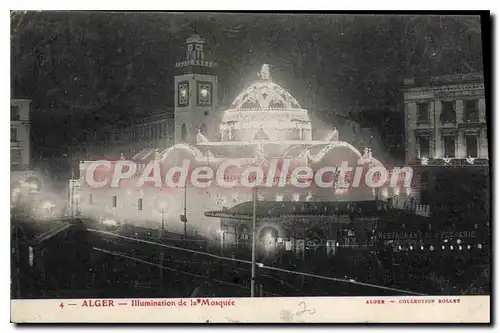 Ansichtskarte AK ALGER illumination de la Mosqu�e