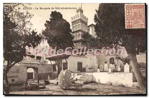 Cartes postales ALGER mosqu�e Sidi Abderhaman