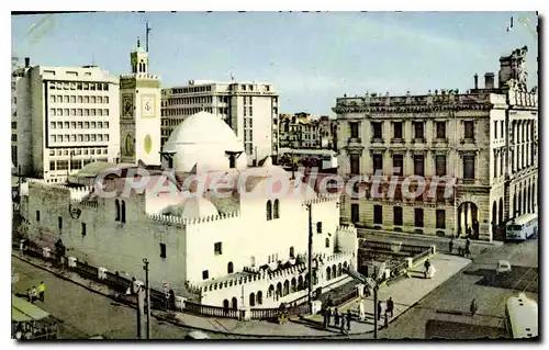 Cartes postales ALGER place du gouvernement chambre de commerce grande Mosqu�e