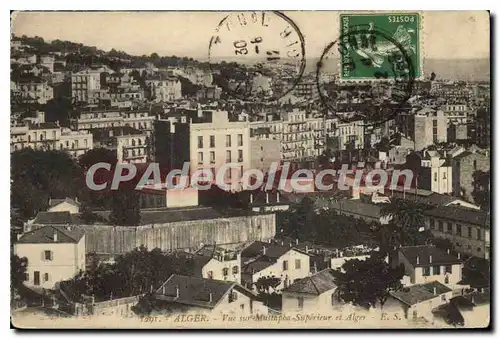 Cartes postales ALGER vue sur Mustapha-Sup�rieur et Alger