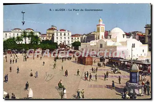 Cartes postales ALGER place du gouvernement