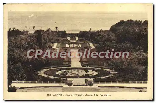 Cartes postales ALGER jardin d'essai � la Fran�aise