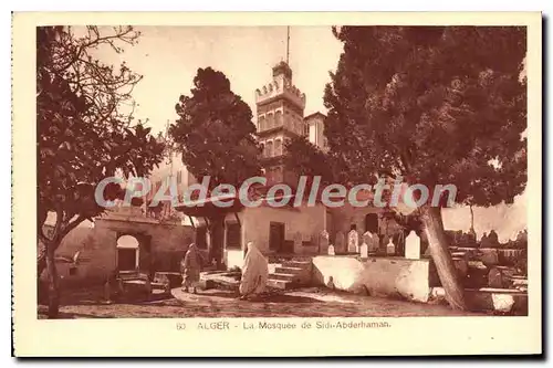 Cartes postales ALGER mosqu�e Sidi Abderhaman