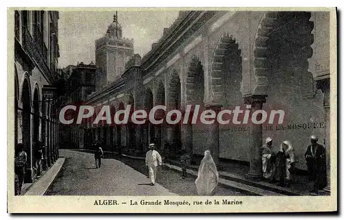 Ansichtskarte AK ALGER grande Mosqu�e rue de la marine