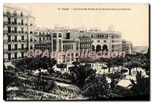 Cartes postales ALGER la grande Poste biulevard Laferri�re