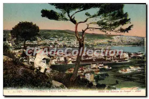 Cartes postales ALGER vue g�n�rale prise de Mustapha