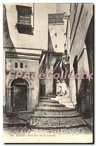 Cartes postales ALGER une rue de la Casbah