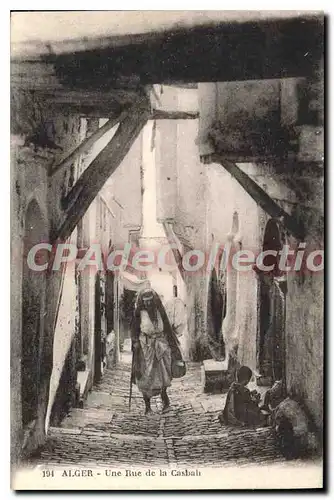 Cartes postales ALGER une rue de la Casbah