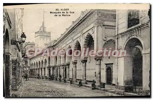 Cartes postales ALGER mosqu�e de la rue de la marine