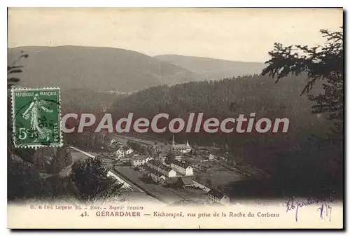 Cartes postales Gerardmer Kichompre Vue Prise De La Roche du corbeau