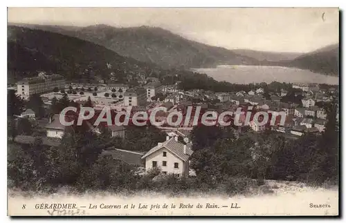 Cartes postales Gerardmer Les Casermes Et Le Lac Pris De La Roche Du Rain