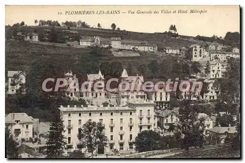 Ansichtskarte AK Plombieres Les Bains Vue Generale Des Villas Et Hotel Metropole