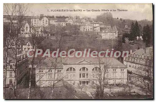 Cartes postales Plombieres Les Bains Les Grands Hotels Et Les Thermes