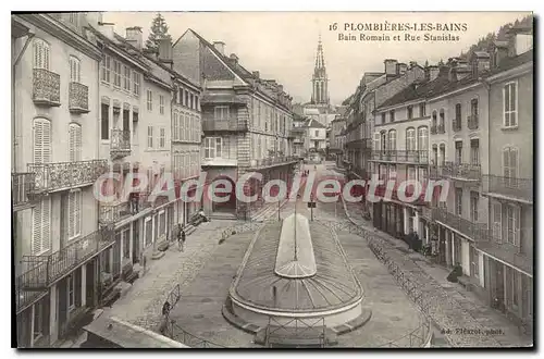 Cartes postales Plombieres Les Bains Bain Romain Et Rue Stanislas