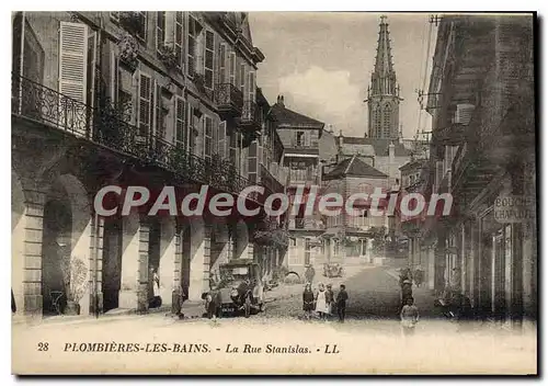 Ansichtskarte AK Plombieres Les Bains La Rue Stanislas Automobile