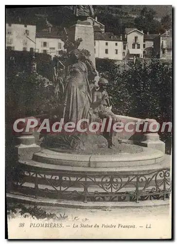 Cartes postales Plombieres La Statue Du Peintre Fran�ais