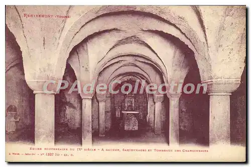 Cartes postales Remiremont �glise souterraine Sarcophages Et Tombeaux