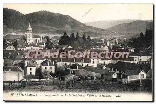 Cartes postales Remiremont Vue Generale Le Saint Mont Et Vallee De La Moselle