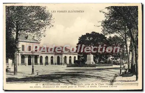 Cartes postales Remiremont Place De La Gare Prise De La Place Thiers