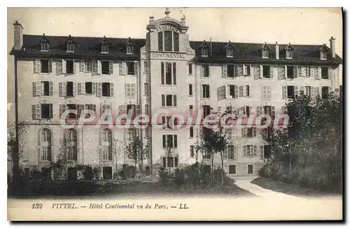 Cartes postales Vittel Hotel Continental Vu Du Parc