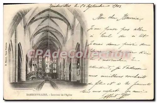 Cartes postales Rambervillers  Interieur De I'Eglise
