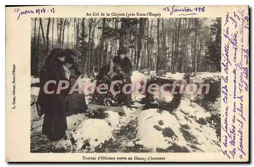 Cartes postales pr�s Raon I'Etape Au Col De La Chipote tombes d'officiers