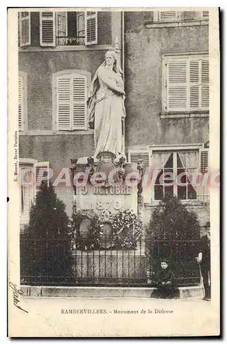 Cartes postales Rambervillers Monument De La Defense