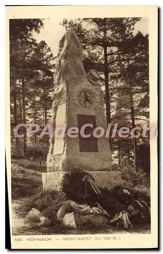 Cartes postales Hohnack Monument Du 152�me r�giment d'infanterie