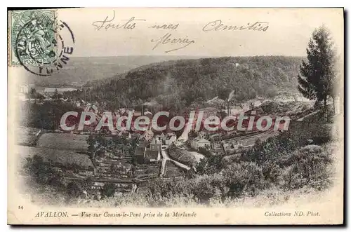 Ansichtskarte AK Avallon Vue Sur Cousin Le Pont Prise De la Morlande