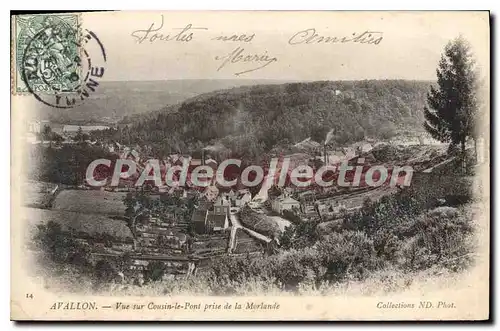 Cartes postales Avallon Vue Sur Cousin Le Pont Prise De la Morlande
