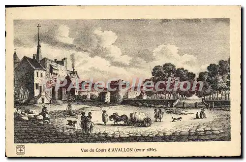 Cartes postales Avallon Vue Du Cours XVIII�me si�cle