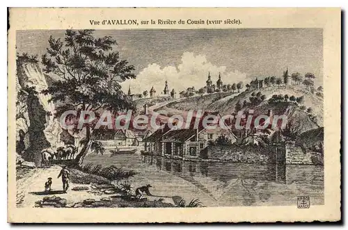 Cartes postales Avallon Sur La Riviere Du Cousin XVIII�me si�cle