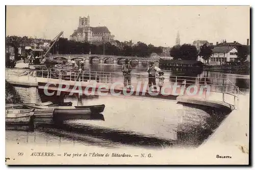 Ansichtskarte AK Auxerre Vue Prise De I'Ecluse De Batardeau