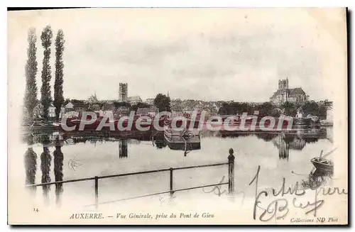 Cartes postales Auxerre Vue Generale Prise Du Pont De Gien