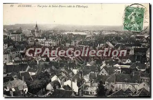 Ansichtskarte AK Auxerre Vue Prise De Saint Pierre