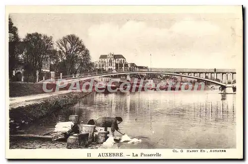 Ansichtskarte AK Auxerre La Passerelle