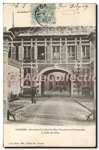 Ansichtskarte AK Auxerre Percement De La Rue Souffiot Vue Prise Des Promenades salle des f�tes