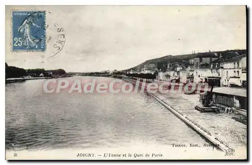 Cartes postales Joigny L'Yonne Et Le Quai De Paris