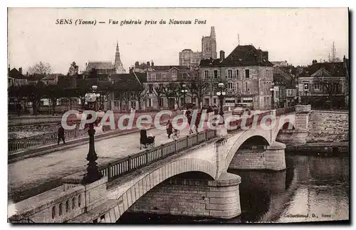 Ansichtskarte AK Sens Vue Generale Prise Du Nouveau Pont