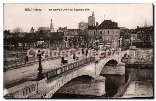 Cartes postales Sens Vue Generale Prise Du Nouveau Pont