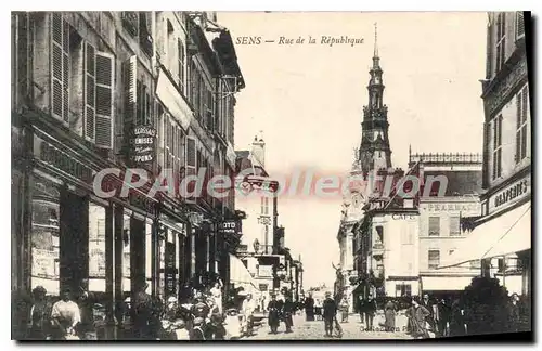 Cartes postales Sens Rue De La Republique