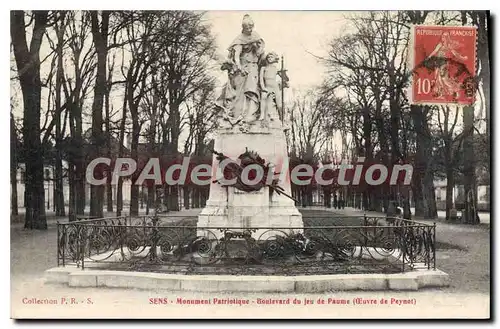 Cartes postales Sens Monument Patriotique Boulevard Du Jeu de paume