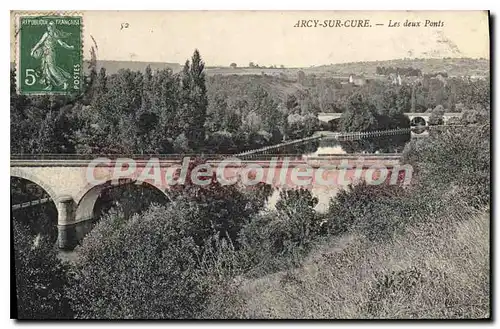 Cartes postales Arcy Sur Cure Les Deux Ponts