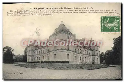 Cartes postales Ancy Le Franc Le Chateau Ensemle Sud Ouest