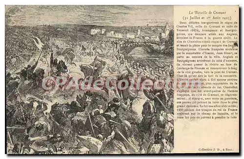 Cartes postales La Bataille De Cravant 1er ao�t 1423