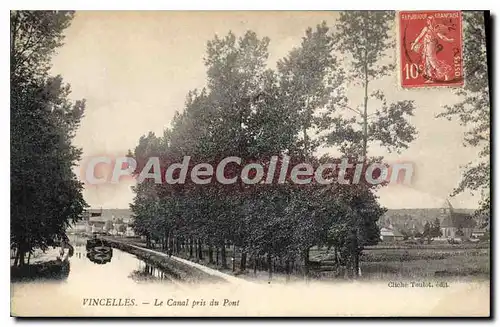 Cartes postales Vincelles Le Canal Pris Du Pont