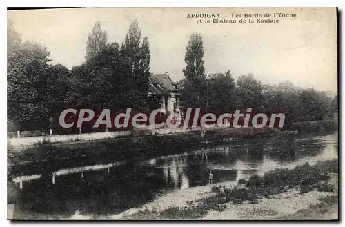 Cartes postales Appoigny Les Bords De I'Yonne Et Le Chateau De La Saulaie