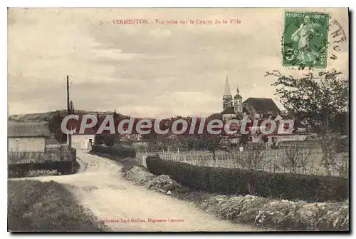 Cartes postales Vermenton Vue Prise Sur Le Centre De La Ville