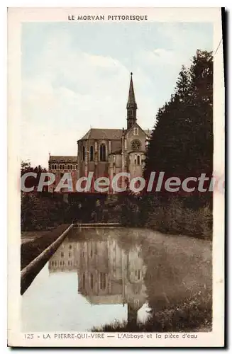 Cartes postales La Pierre Qui Vire L'Abbaye Et La Piece D'Eau