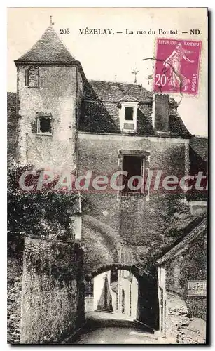 Cartes postales Vezelay La Rue Du Pontot